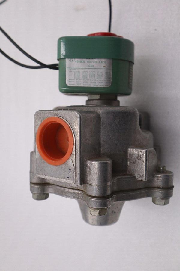 Used ASCO RED HAT 104R GENERAL PURPOSE SS SOLENOID VALVE 120VDC STOCK K-3636