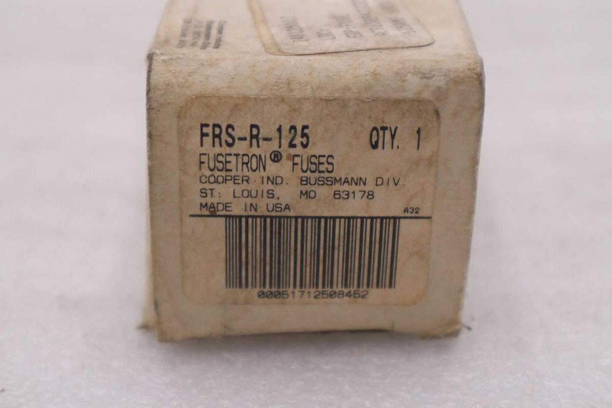 LOT OF 4 - Bussmann FRS-R-125 Fusetron Class RK5 Time-Delay Fuse - STOCK 5807A