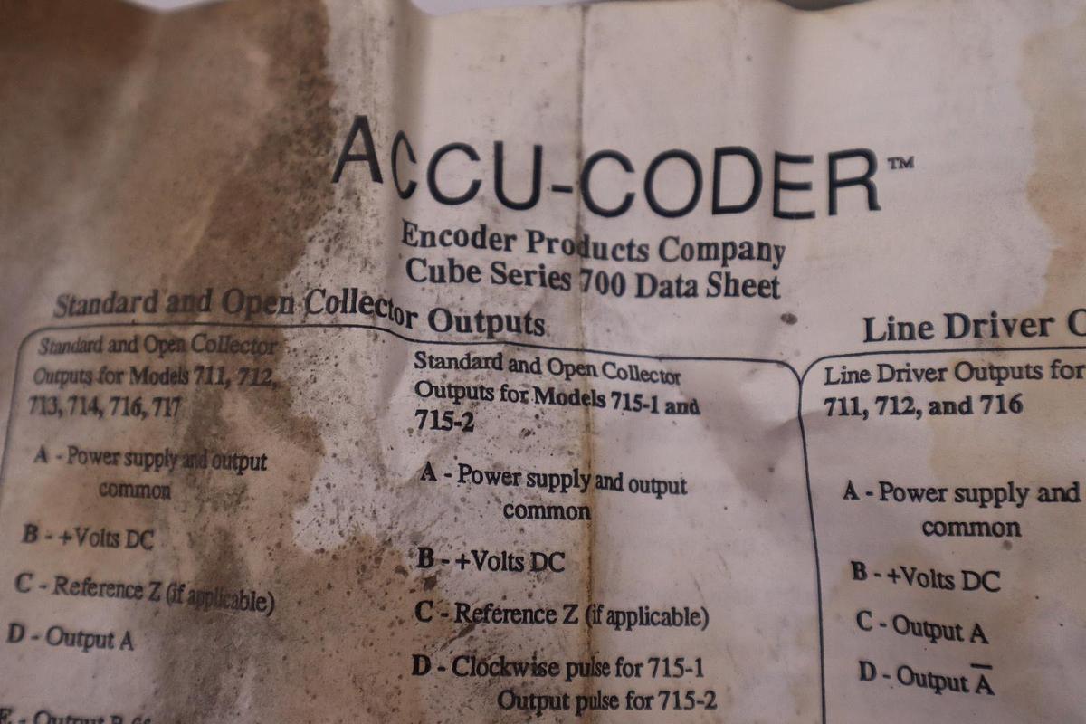 ACCU-CODER 716-S INCREMENTAL SHAFT ENCODER KIT - STOCK SGF243