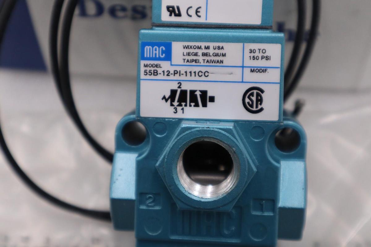 NEW MAC 55B-12-PI-111CC 110/120V 30-150PSI NSMP STOCK H702A