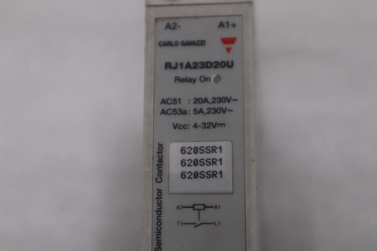 Used Carlo Gavazzi RJ1A23D20U Solid State Relay Semiconductor Contactor STOCK K-154-B