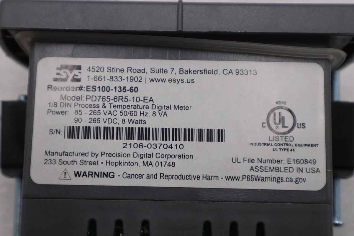 Used PRECISION DIGITAL PD765-6R5-10 / PD7656R510 - NEW OPEN BOX - STOCK 5651CC