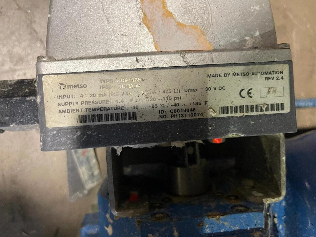 Used 3" JAMESBURY QUADRA-POWR X METSO QPX2C/K20 100PSI V-BALL VALVE NELES S-58 W-25