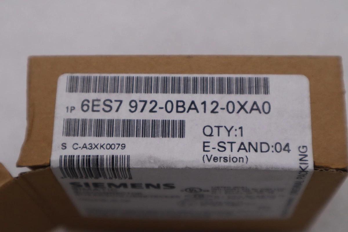 NEW OPEN BOX Siemens 6ES7 972-0BA12-0XA0 Profibus connector STK H1076A