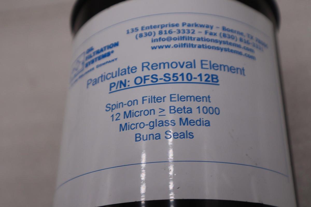 OIL FILTRATION SYSTEMS INC. OFS-S510-12B FILTER ELEMENT - NEW - STOCK GF1133