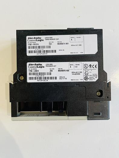 Used ALLEN BRADLEY PLC 1756-L55 SERIES A FW 1.4 WITH MEMORY #K-074