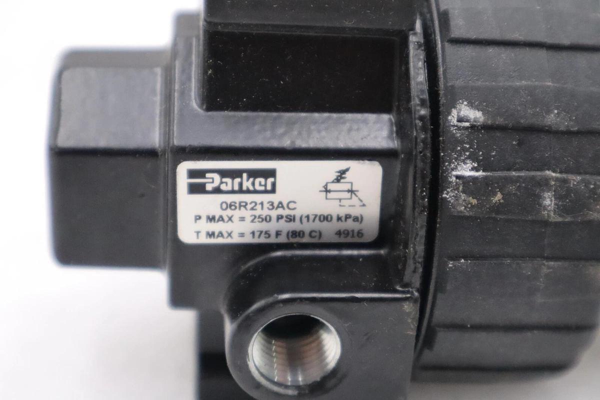 Used NEW PARKER 06R213AC Air Pressure Regulator 0-160 Gauge STOCK H949
