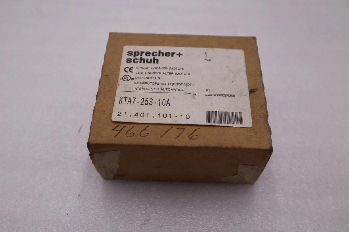 Used SPRECHER+SCHUH KTA7-25S-10A CIRCUIT BREAKER - NEW IN BOX - STOCK H897A