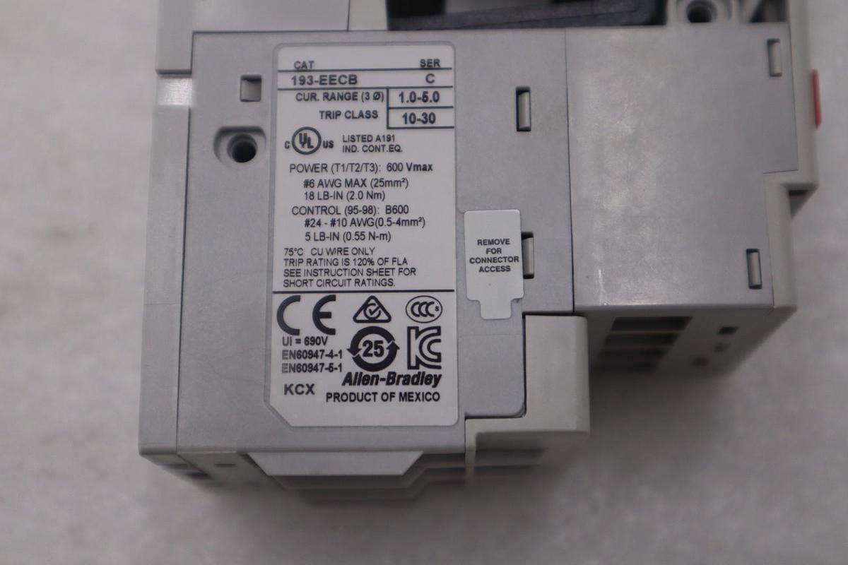 Used Allen-Bradley AB Plus Electronic Overload Relay 1-5A Trip Ind 193-EECB STK 860B