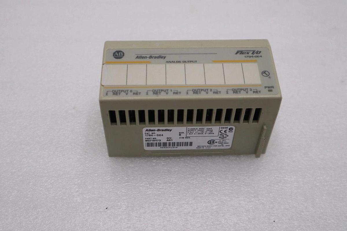Used Allen-Bradley 1794-0E4/ 1794-OE4 Ser.B Analog Output Module STOCK H127A