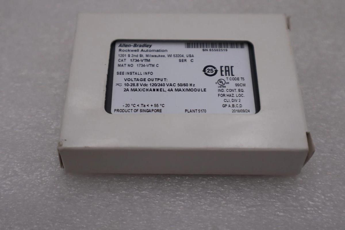 Used NEW ALLEN BRADLEY 1734-VTM PLC MODULE STOCK H1098A