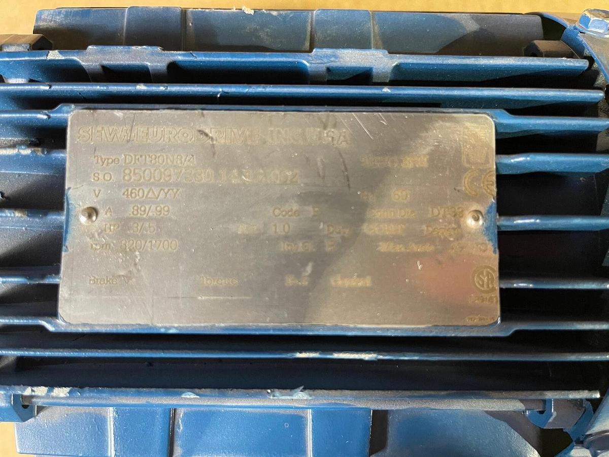 Sew Eurodrive DFT80N8/4 , .3/.5 HP , 820/1700 RPM S-64