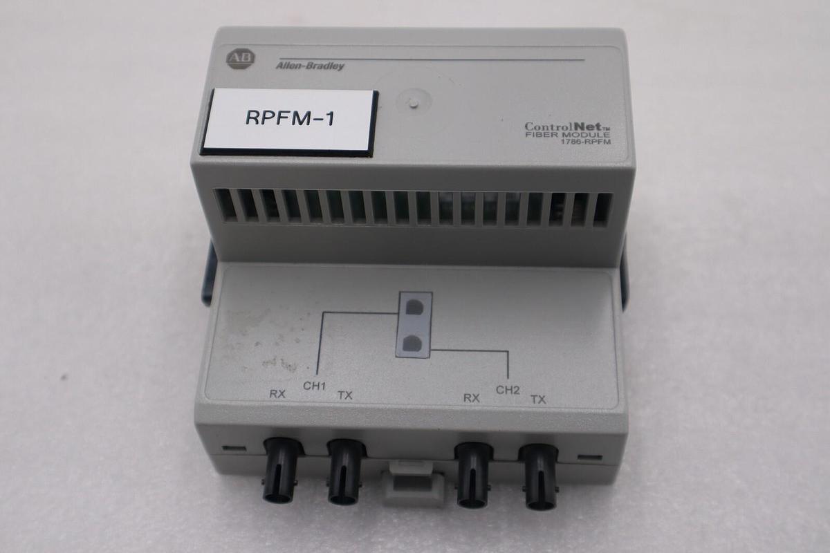 Used Allen Bradley 1786-RPFM ControlNet Communication Fiber Module STOCK L-546
