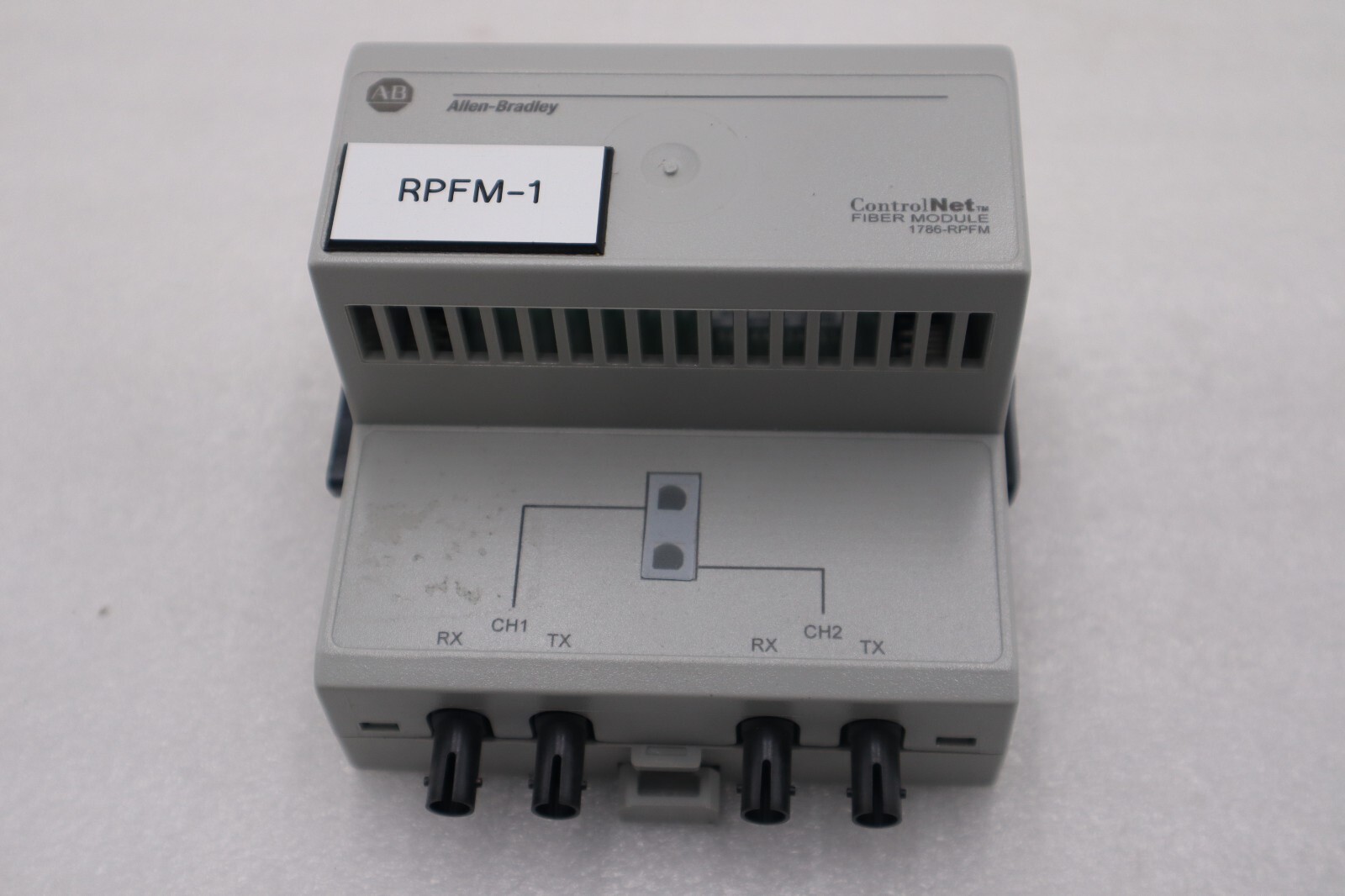 Used Allen Bradley 1786-RPFM ControlNet Communication Fiber Module STOCK L-546