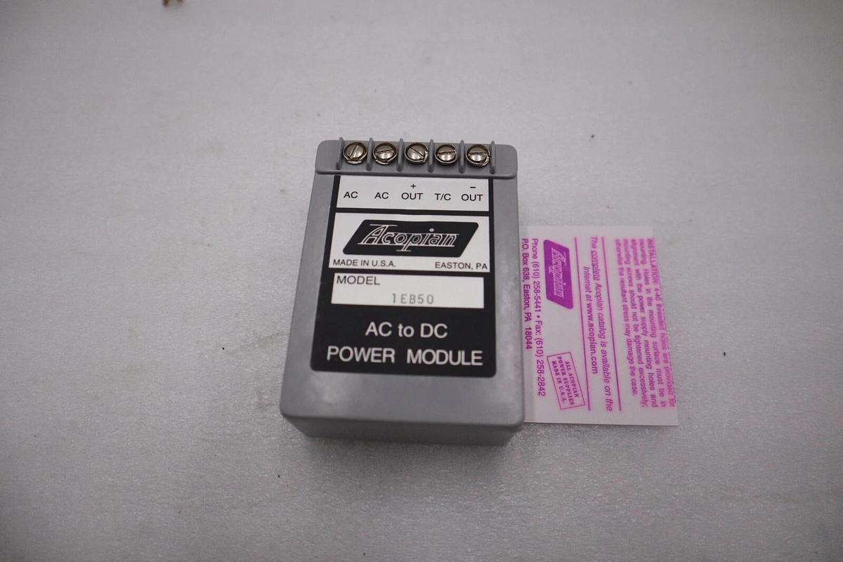 NEW ACOPIAN 1EB50 AC TO DC POWER MODULE STOCK G858A