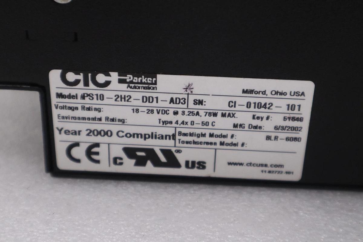 Used PARKER PS10-2H2-DD1-AD3 / PS102H2DD1AD3 CTC SCREEN STOCK 1382CC