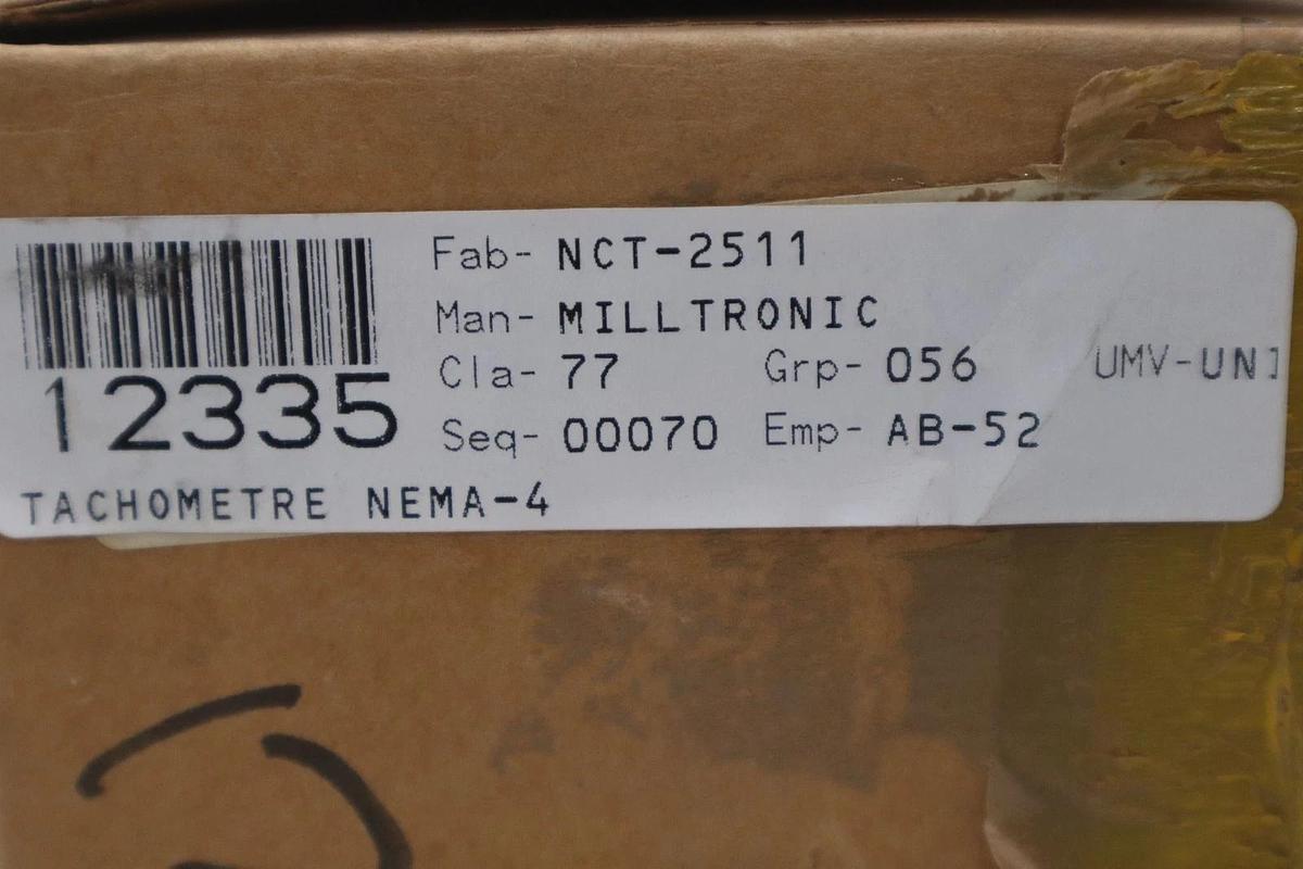 Used MILLTRONICS NCT-2 NON-CONTACTING TACHOMETER - STOCK GF1015