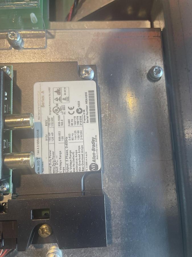 Used ALLEN-BRADLEY 20DT144A0NNNACANE DRIVE USNT - 150 HP VFD 3 PHASE S-159