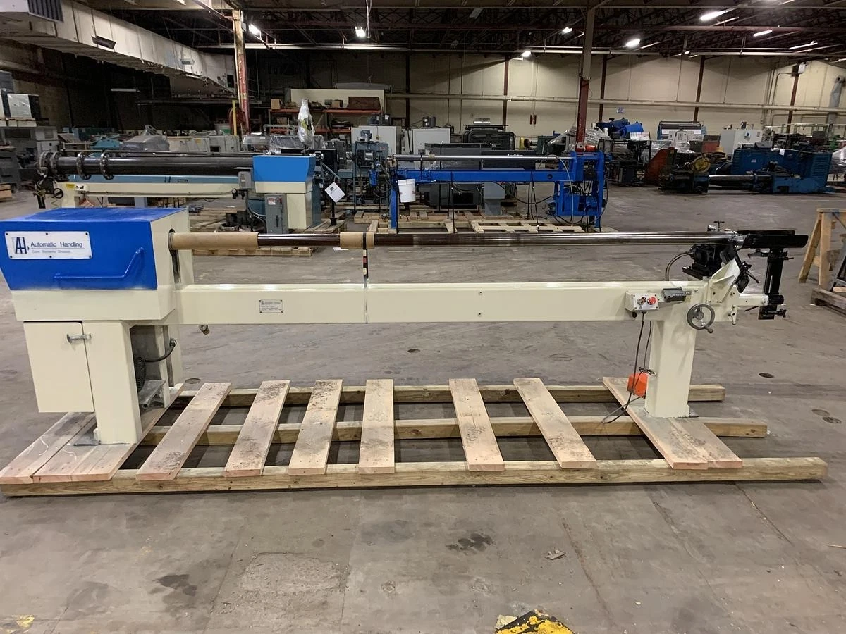 Used 120" WIDE AUTOMATIC HANDLING SHARK-10 CORE CUTTER FOR 3" CORES