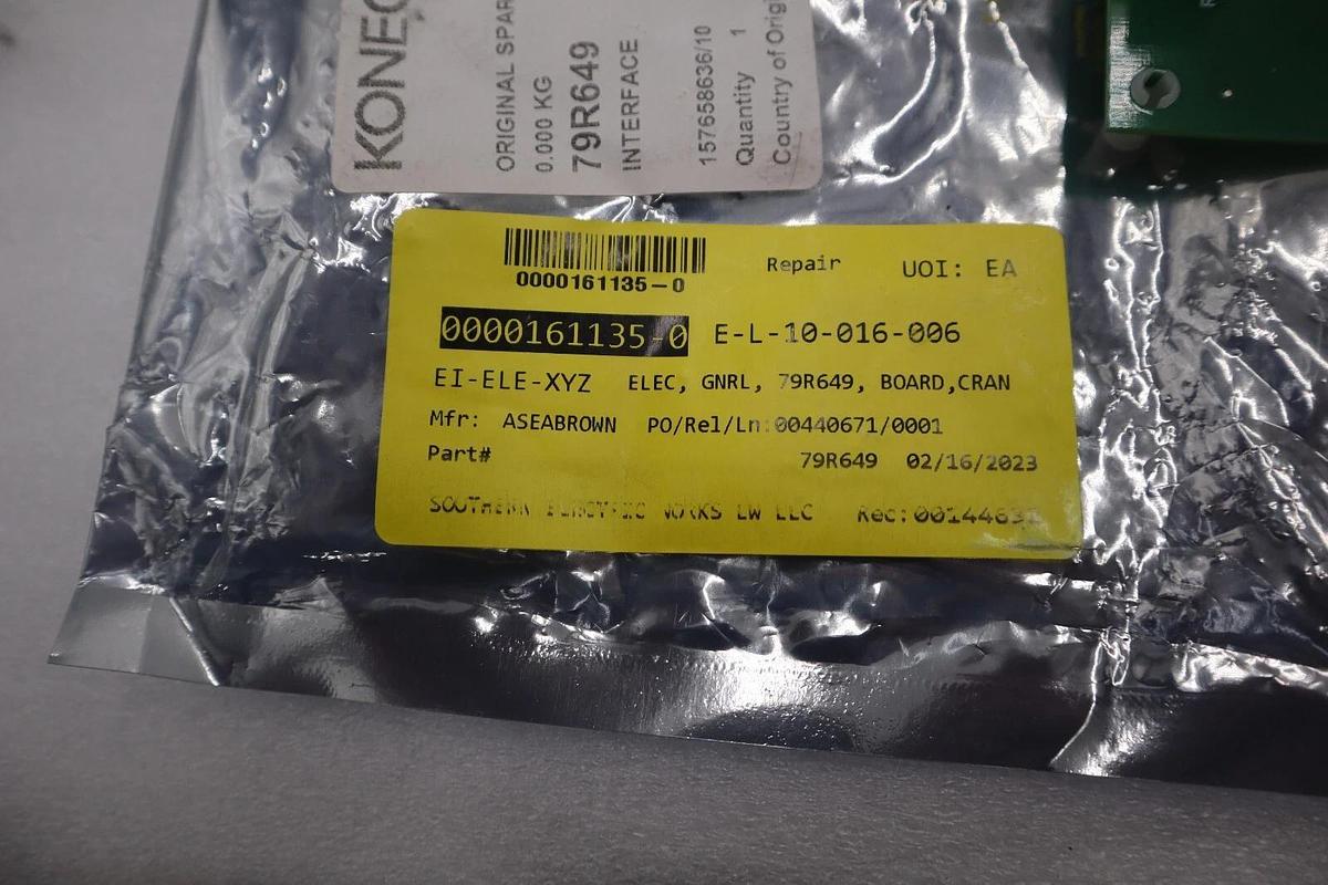 P&H MINING KONE CRANES 79R649 ORIGINAL SPARE PART NEW INTERFACE BOARD STOCK G668