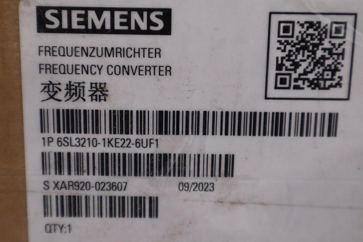 Used NEW SIEMENS 6SL3210-1KE22-6UF1 G120C Drive Converter 33.0A 11kW 15HP STOCK H114