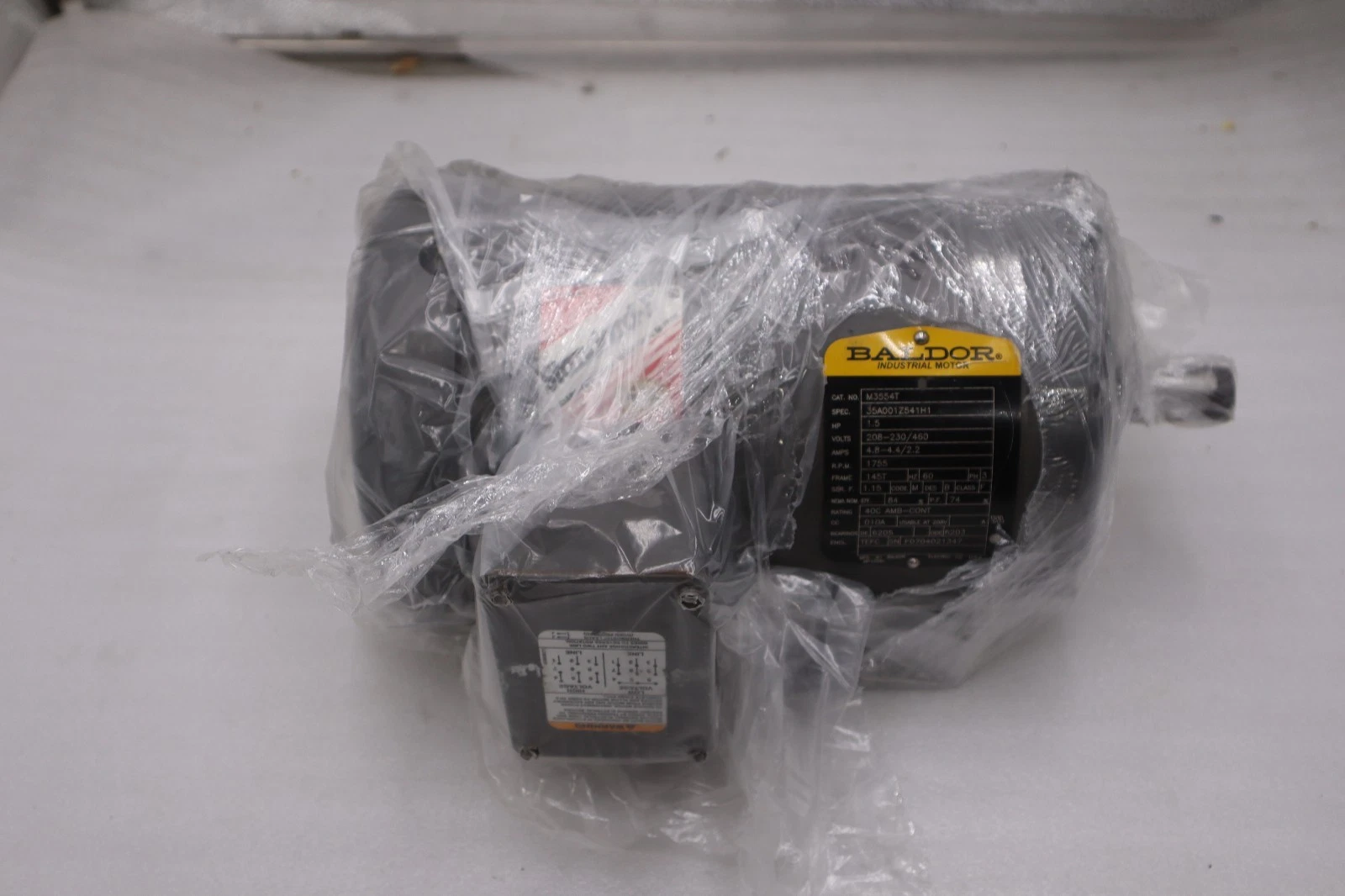 BALDOR M3554T 35A001Z541H1 208-230/460V 5.1-4.8/2.4A NEW UNIT STOCK HP-183