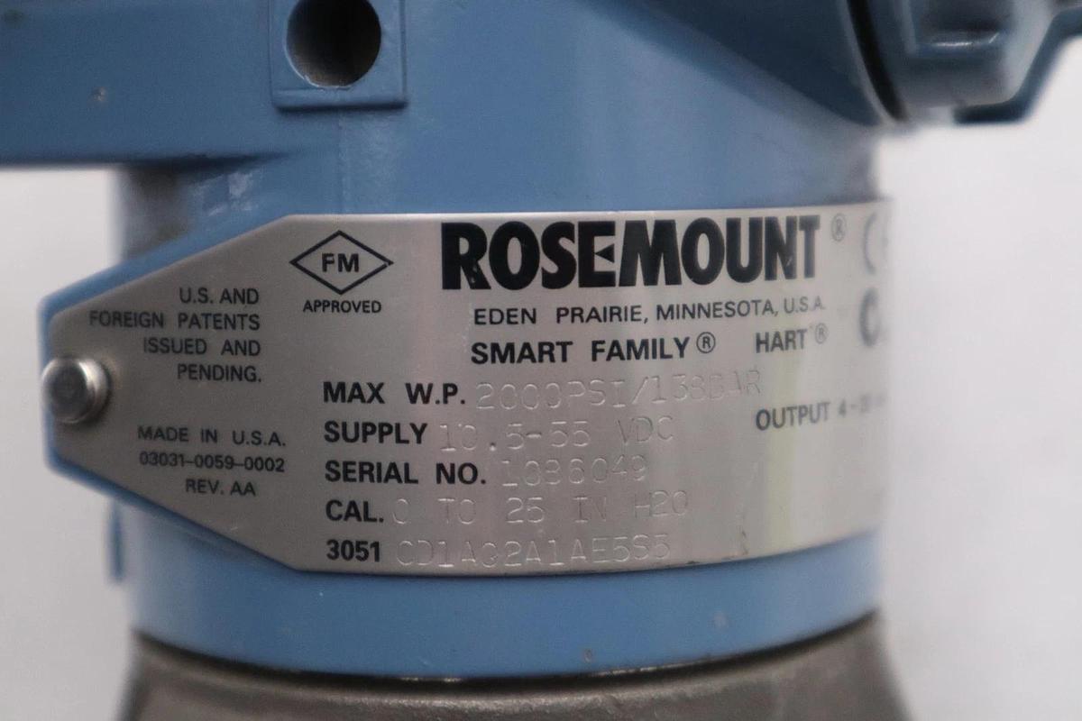 Used NEW Rosemount 3051CD1AG2A1AE5S5 Pressure Transmitter STOCK L-97C