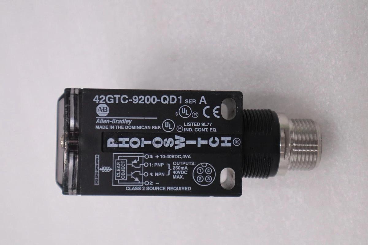 ALLEN-BRADLEY 42GTC-9200-QD1 SER A PHOTOELECTRIC SENSOR STOCK H1222A