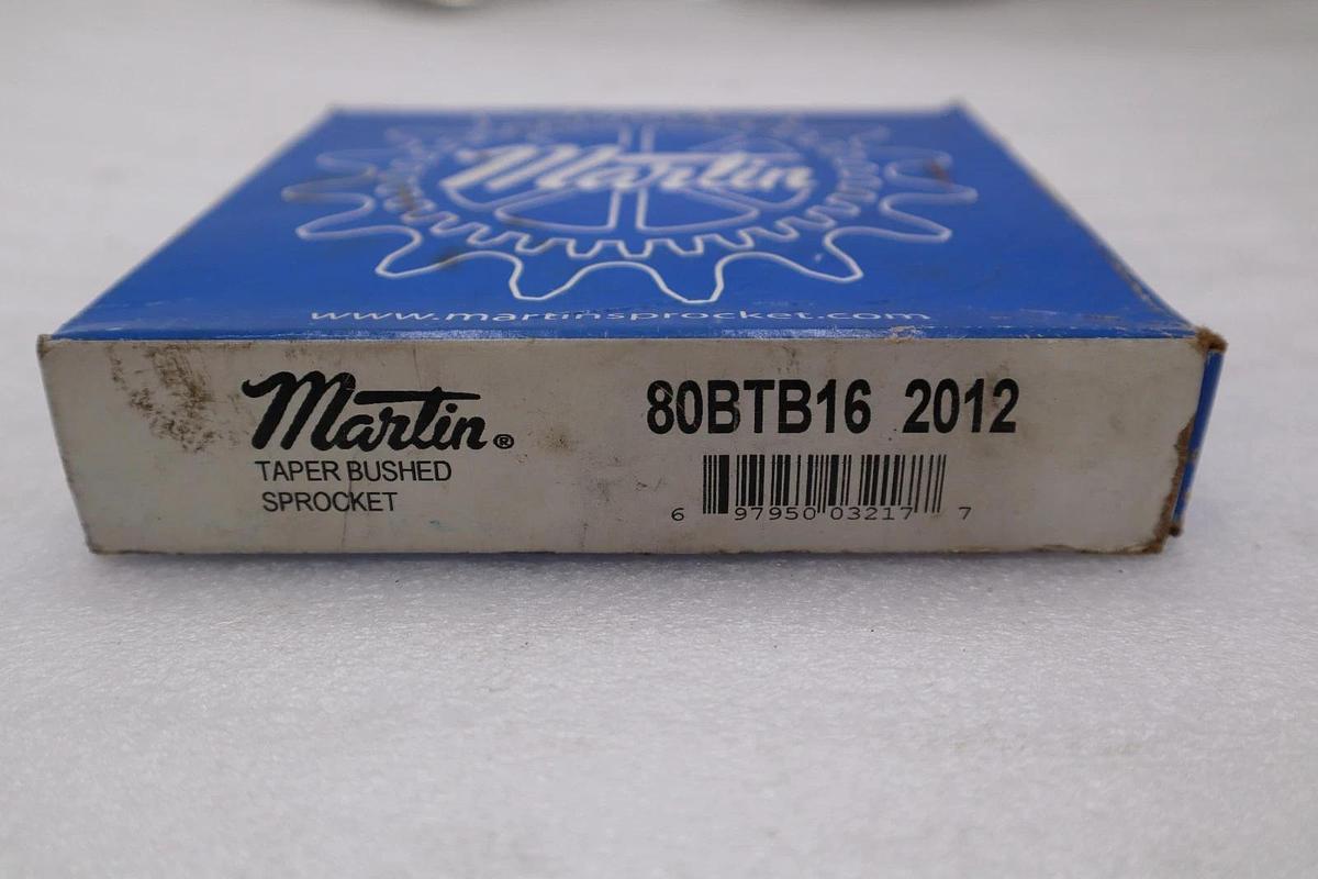 Used NEW MARTIN 80BTB16 2012 TAPER BUSHED SPROCKET STOCK H339A