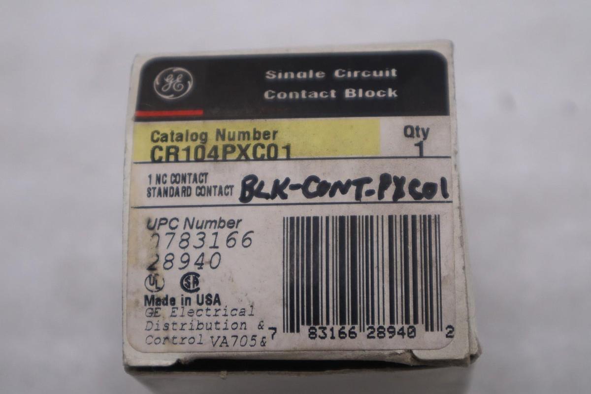 GE General Electric CR104PXC01 Contact Block NEW IN BOX STOCK GF-316A