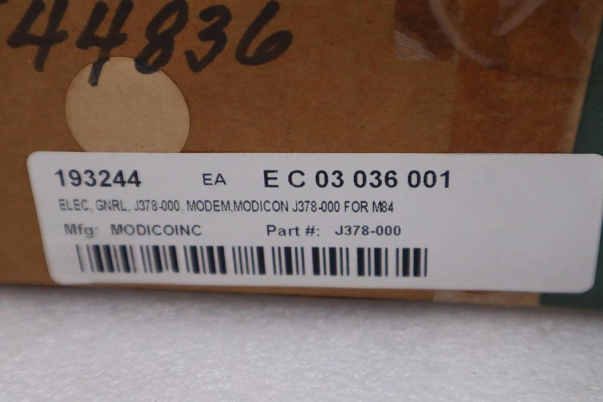 NEW OPEN BOX Modicon Gould AS-J378-000 Rev B Modem ASJ378000 STOCK G385