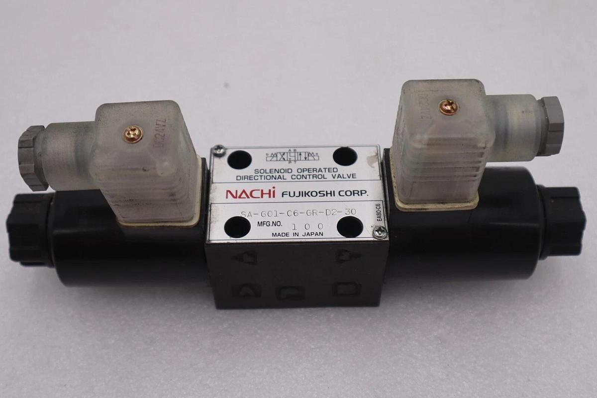 NACHI SA-G01-C6-GR-D2-30 SOLENOID OPERATED CONTROL VALVE STOCK #K-1896