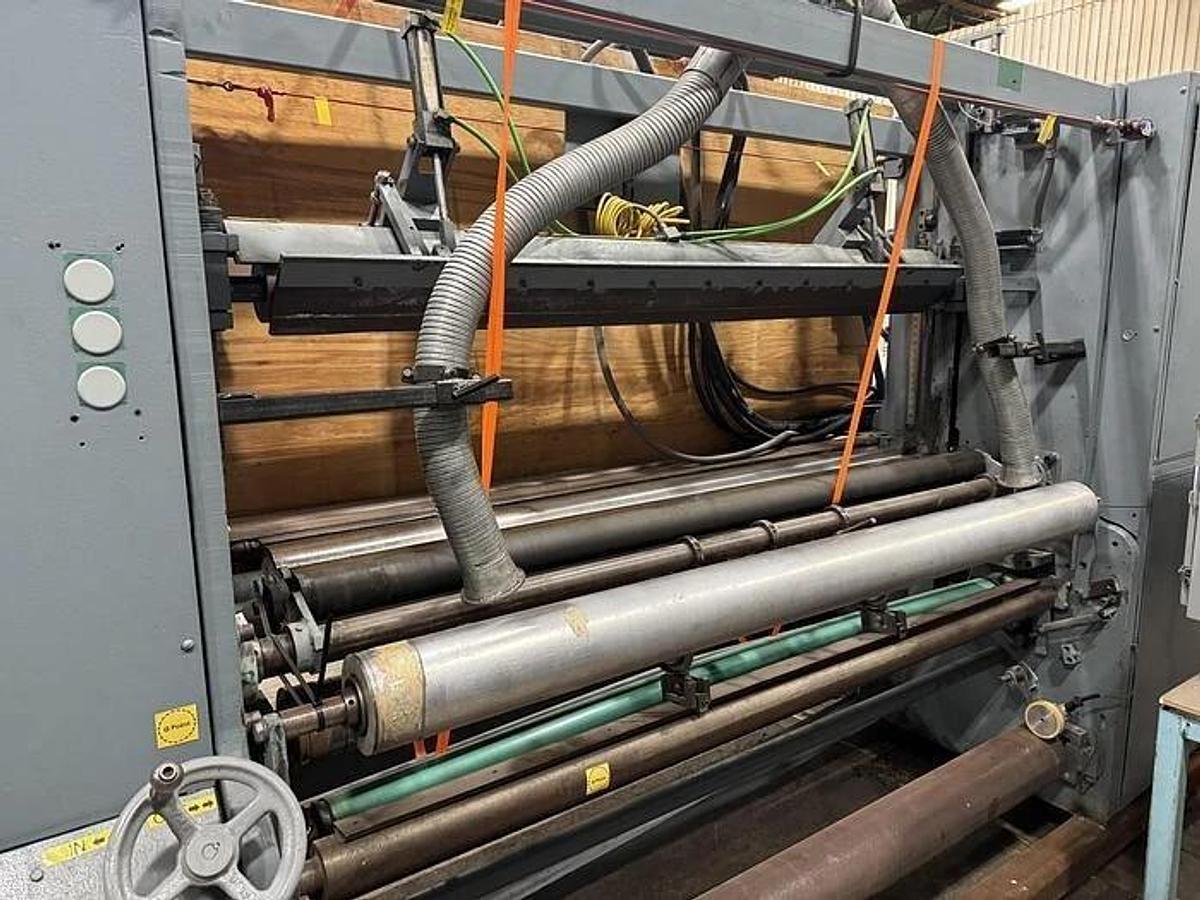 Used 72" DUSENBERY 613 COUNTER ROLL SLITTER REWINDER
