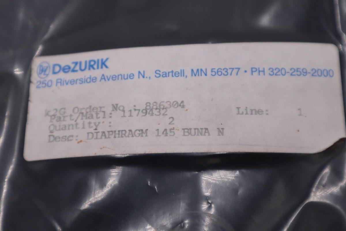 DEZURIK 1179432 DIAPHRAGM PART 886304 STOCK #124A