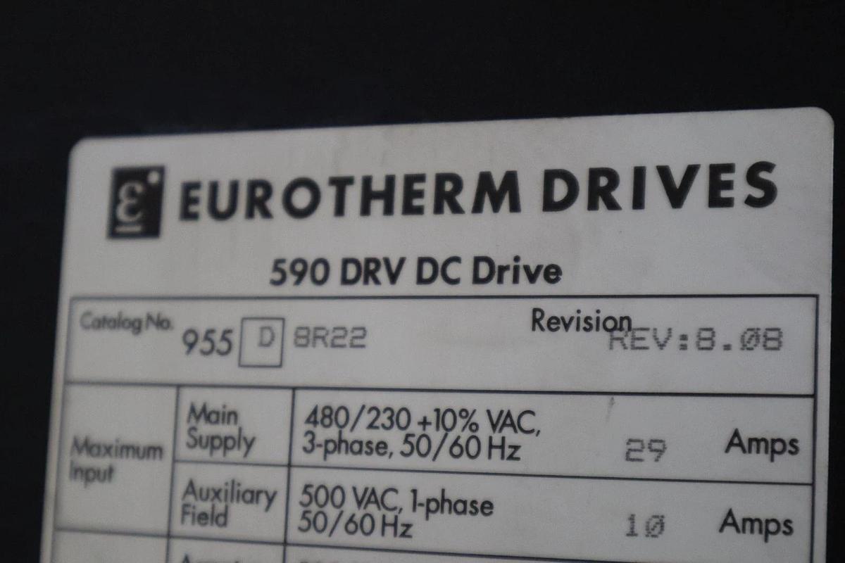 Used EUROTHERM 590 DRV DC DRIVE CAT 955D8R22 STOCK H1872