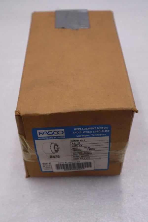FASCO D475 Motor 1/15 HP 1550 rpm 460V NEW WITH BOX STOCK B-1564