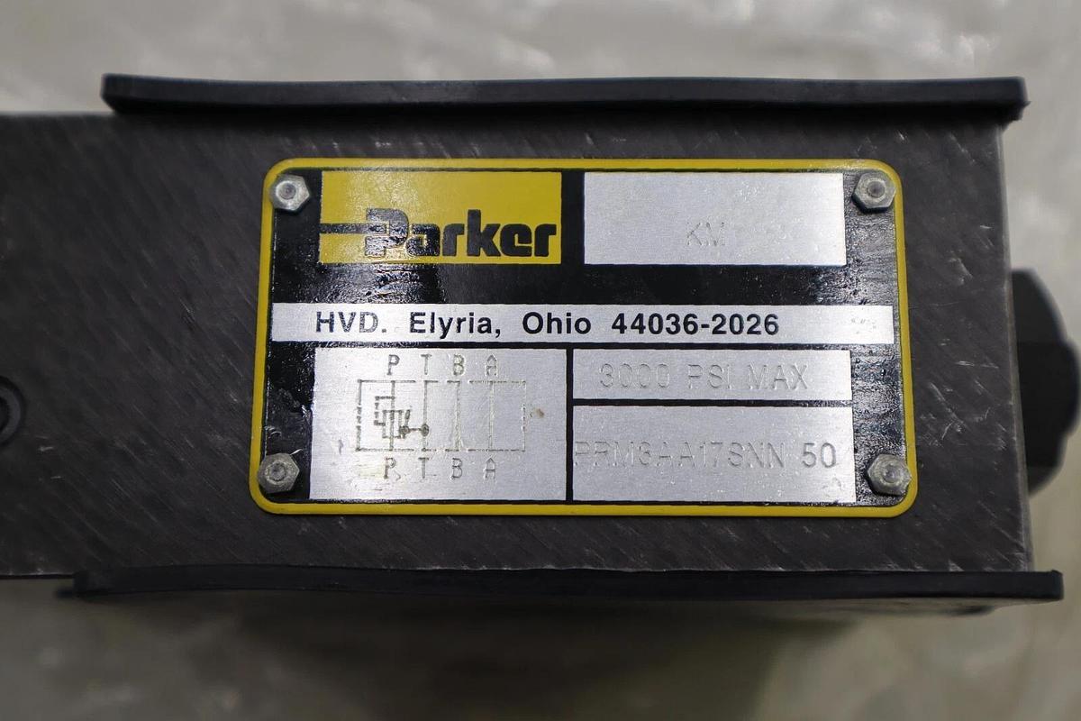 Used Parker Hydraulics PRM3AA17SNN-50 valve STOCK L-564