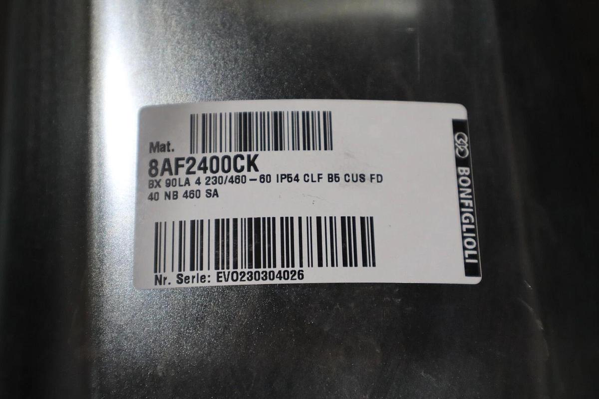 Used NEW BONFIGLIOLI 8AF2400CK / BX 90 L A 4 MOTOR STOCK HS-19