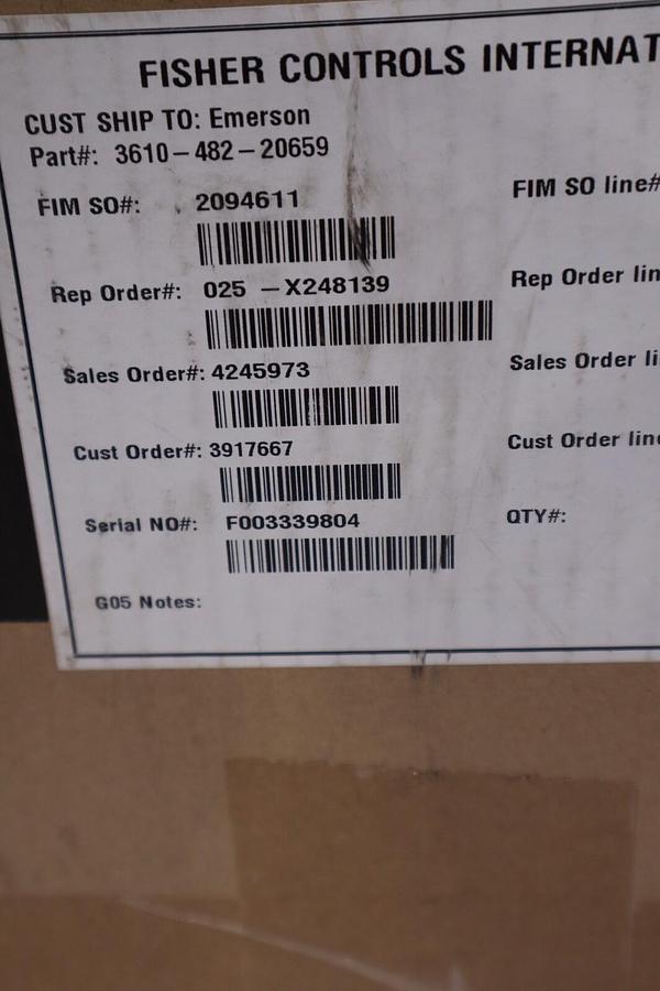 Used FISHER EMERSON 3610JP 3610-482-20659 3-15PSI NEW IN BOX STOCK G121