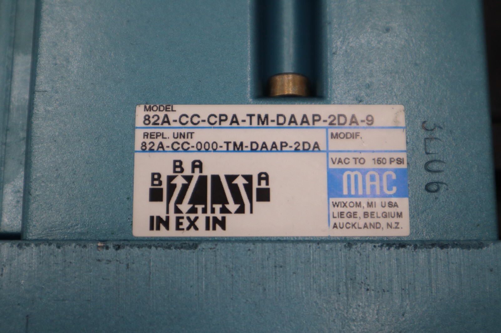 Used Mac VALVE 82A-CC-CPA-TM-DAAP-2DA-9 NEW STOCK H59A