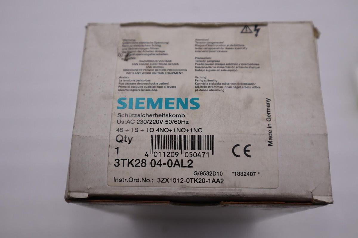 NEW IN BOX SIEMENS 3TK28 04-0AL2/ 3TK28040AL2 SAFETY RELAY CONTACTOR STOCK H370A
