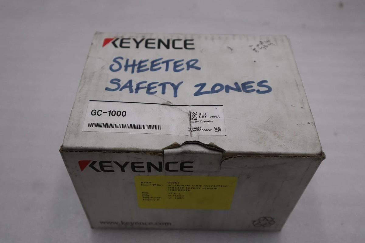 Used Keyence GC-1000 Industrial Safety Controller Ethernet LCD STOCK 1416CC