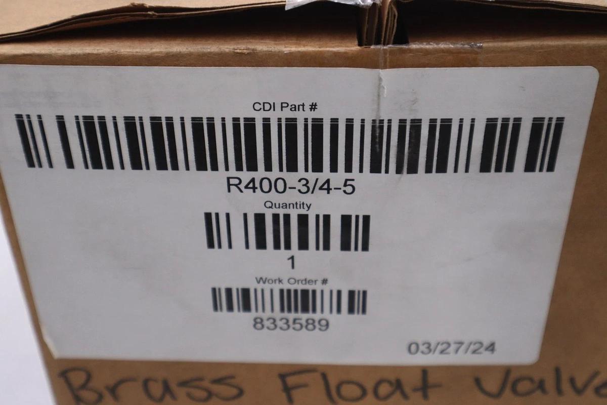 Used Control Devices Robert R400-3/4-5 Valves Assembly Brass STOCK 5213CC