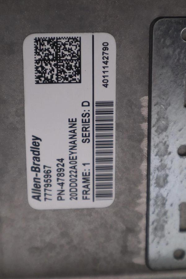 New 2020 Allen Bradley PowerFlex 700S VFD 20DD022A0EYNANANE 15HP STOCK 2146-A