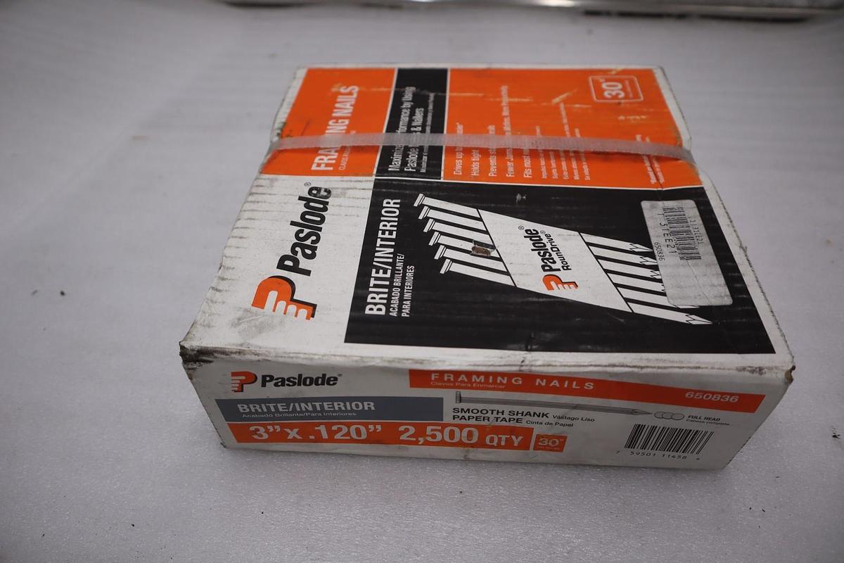 NEW Paslode Framing Nails Brite Interior 3" x .120" 2500 Qty STK K-3962CC
