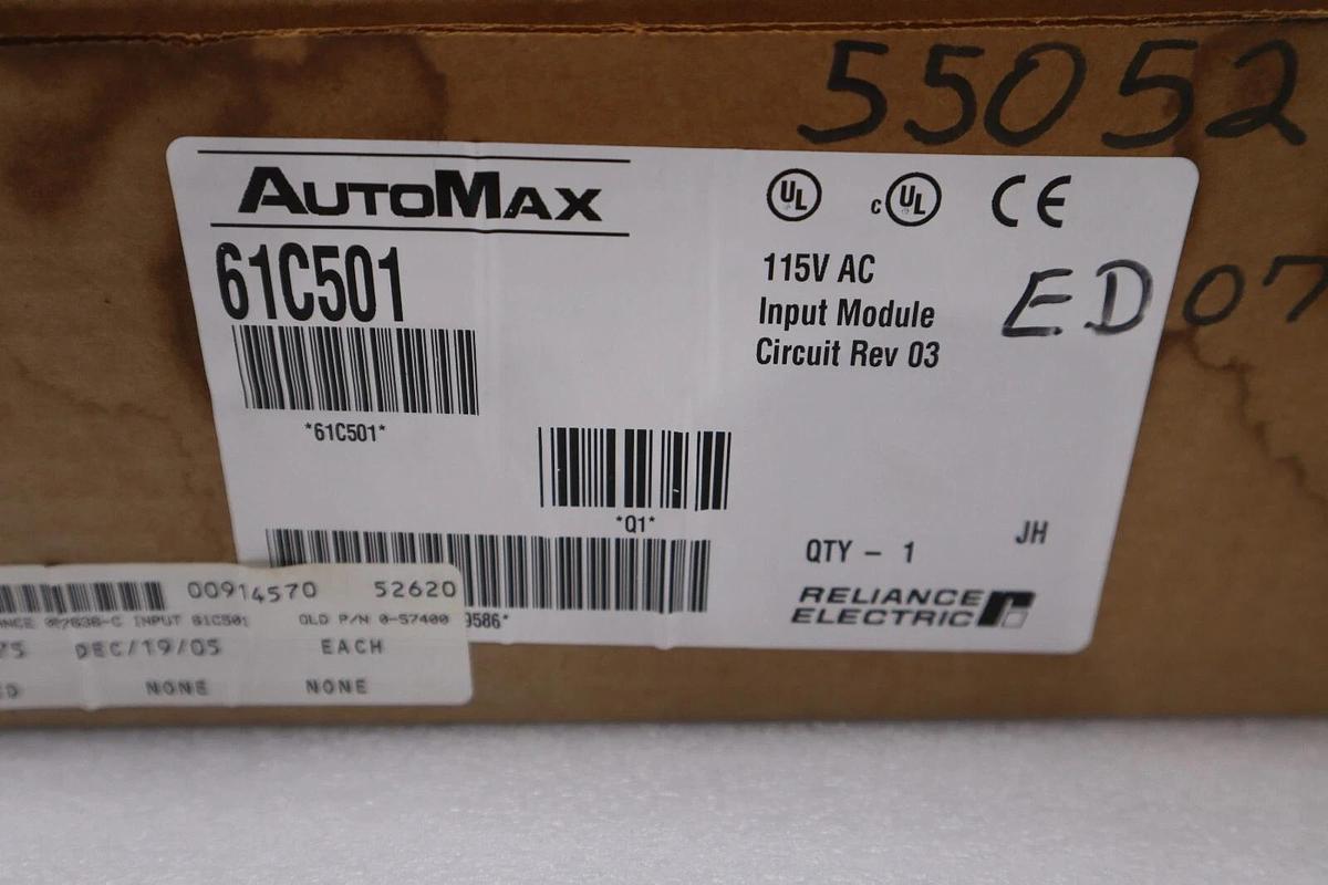 Used NEW RELIANCE ELECTRIC 61C501 O-57636-C 115VAC/DC STOCK G519