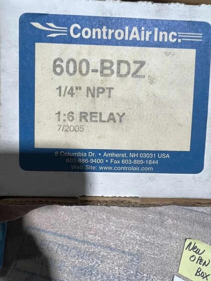 NEW OPEN BOX CONTROLAIR INC 600-BDZ / 600BDZ 1/4'' NPT STK L705CC
