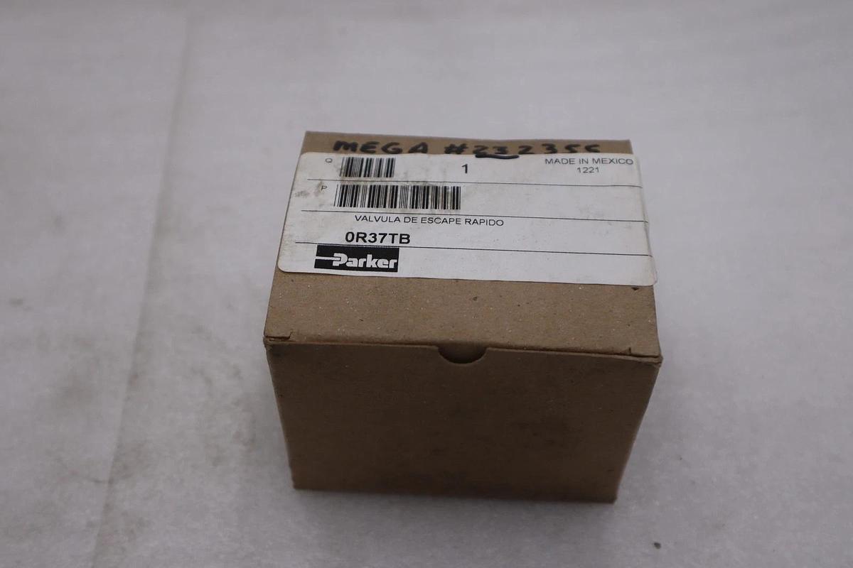 Used PARKER 0R37TB 3/8" QUICK EXHAUST VALVE - BRAND NEW - STOCK GF179A