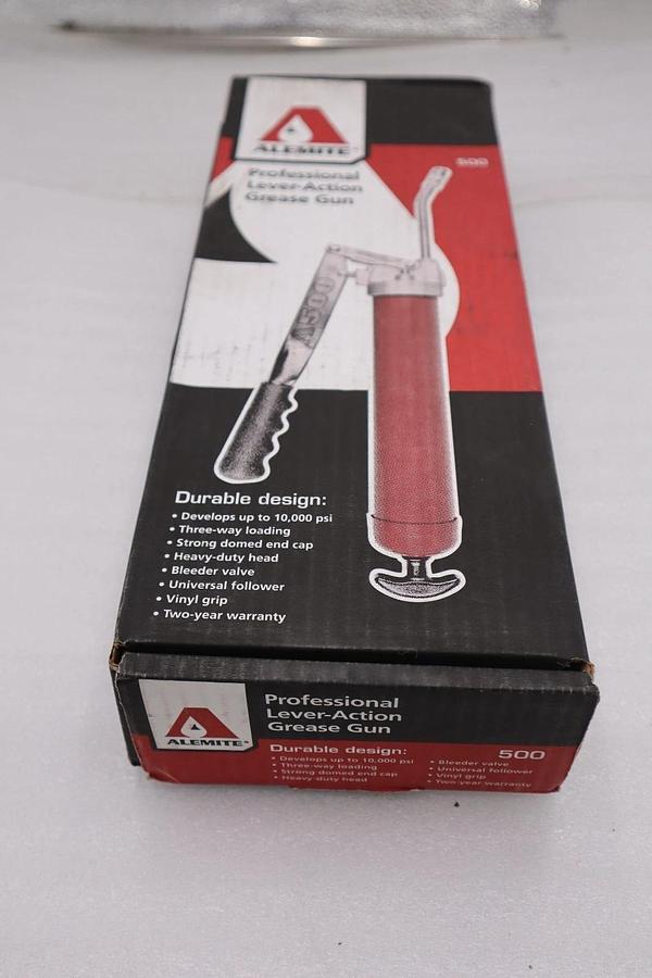 Used Alemite 500 24oz Lever Action Grease Gun NEW OPEN BOX STOCK H338