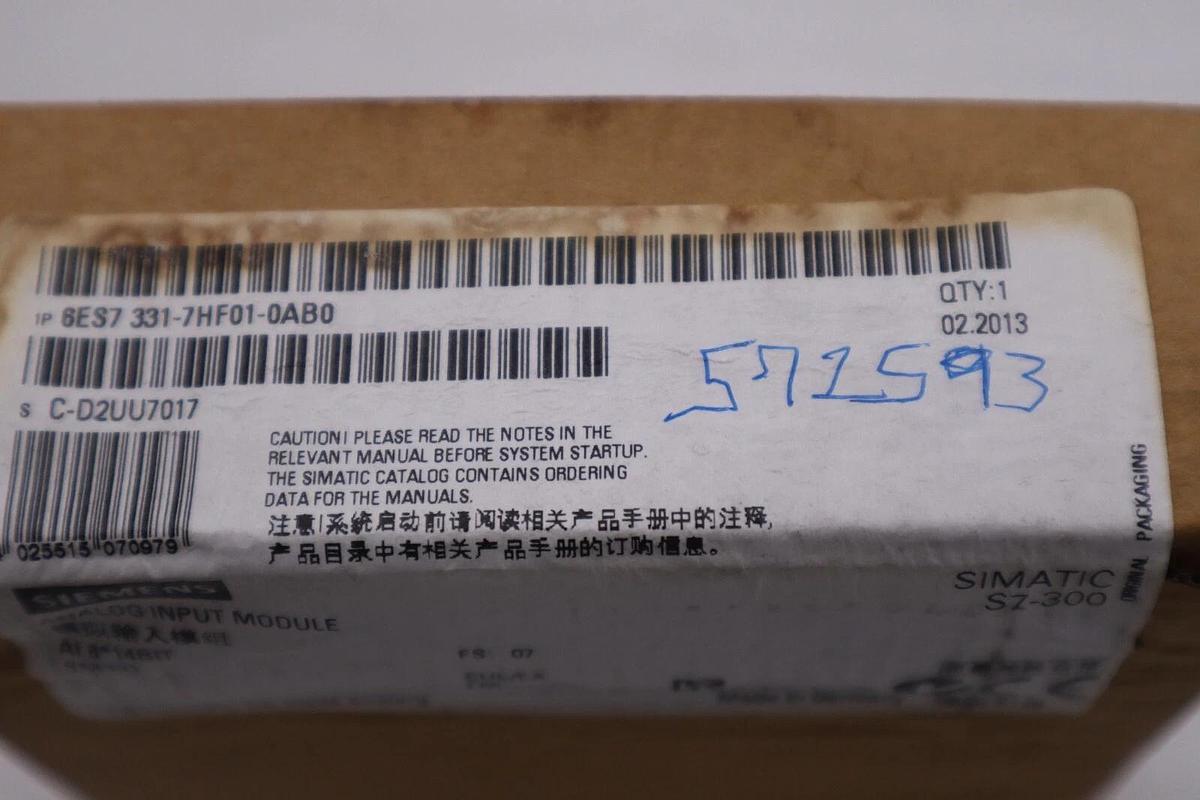 Used New Sealed Siemens 6ES7331-7HF01-0AB0 6ES7 331-7HF01-0AB0 S7-300 STOCK G384A